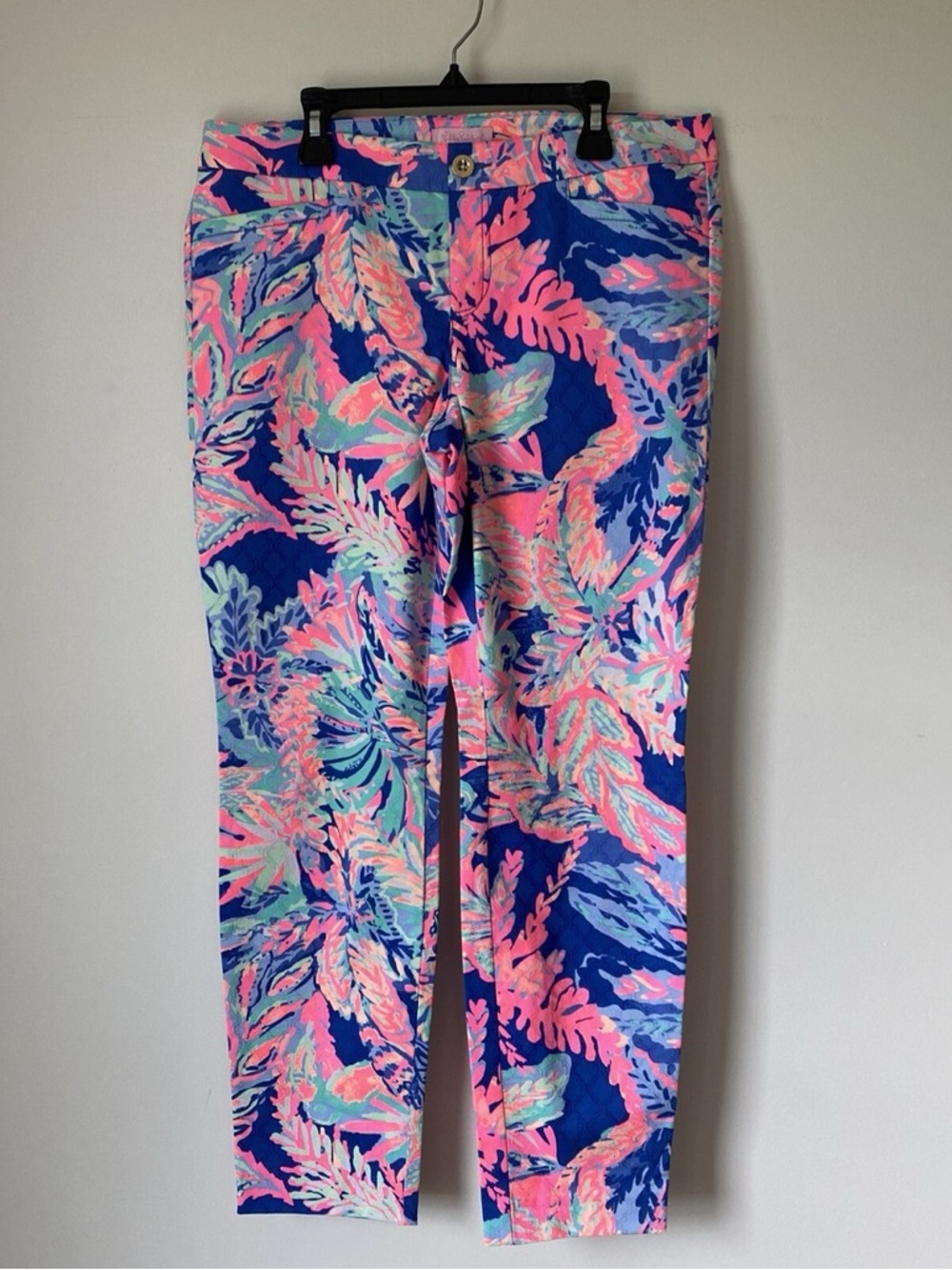 Lilly Pulitzer Blue, Pink & Mint Tropical Floral Pants